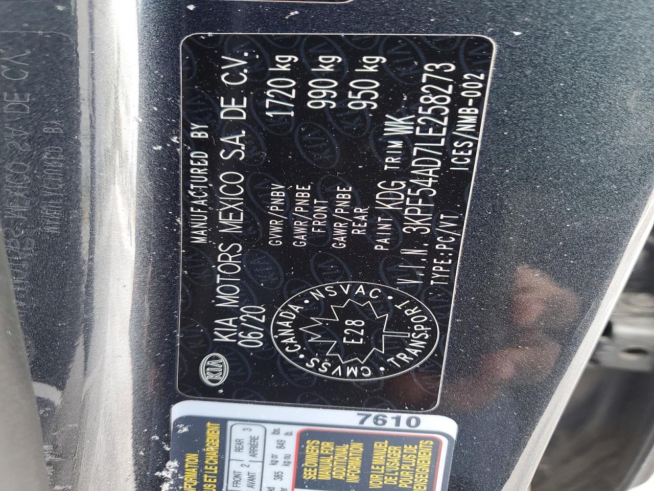 2020 Kia Forte ex 4 VIN 3KPF54AD7LE258273 photo 12