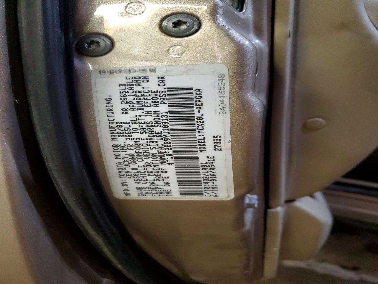 2000 TOYOTA Avalon VIN 4T1BF28B9YU109131 photo 12