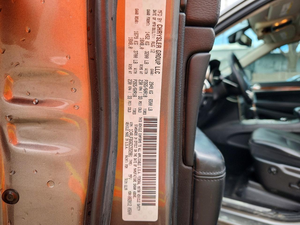 2013 Jeep Grand cher VIN 1C4RJFBG6DC552981 photo 12