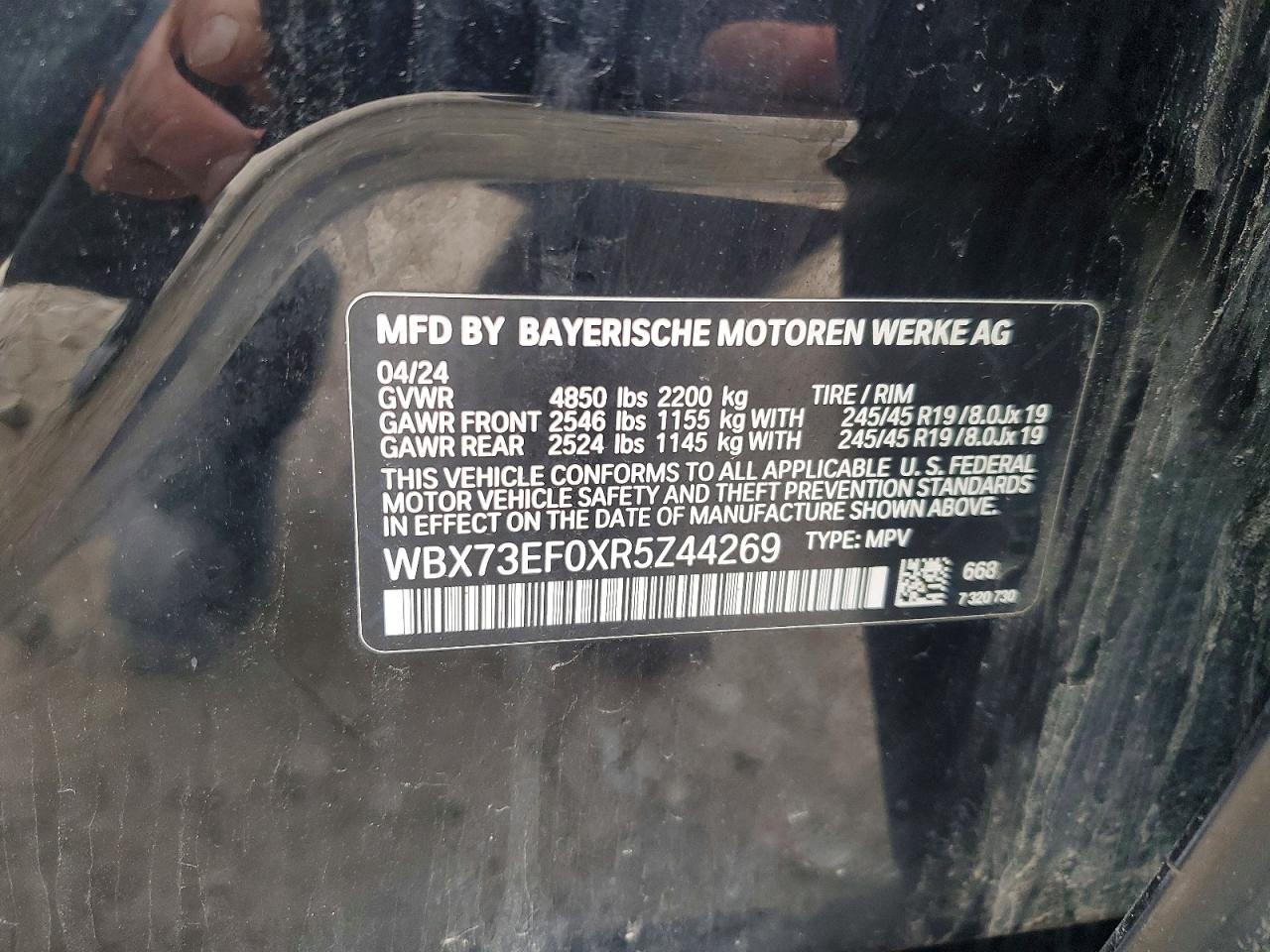 2024 BMW X1 VIN WBX73EF0XR5Z44269 photo 12
