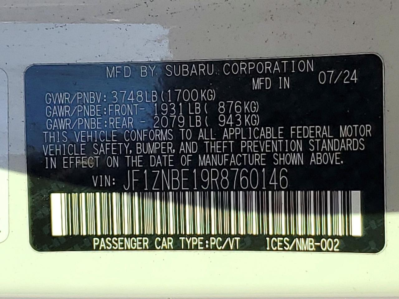 2024 Toyota Gr86 Premium VIN JF1ZNBE19R8760146 photo 12
