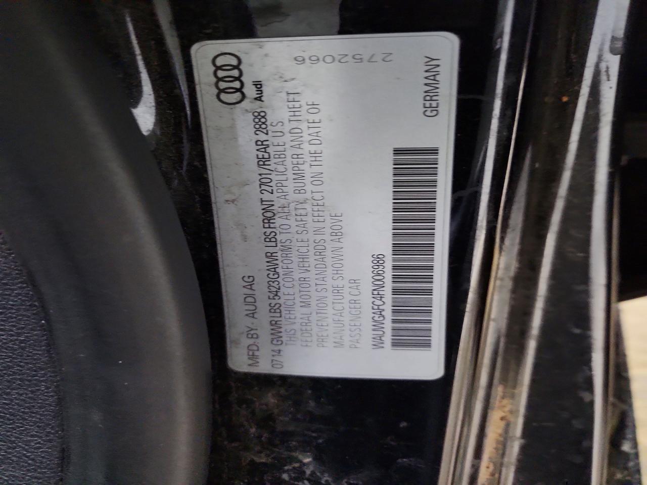2015 AUDI A7 VIN WAUWGAFC4FN006986 photo 12
