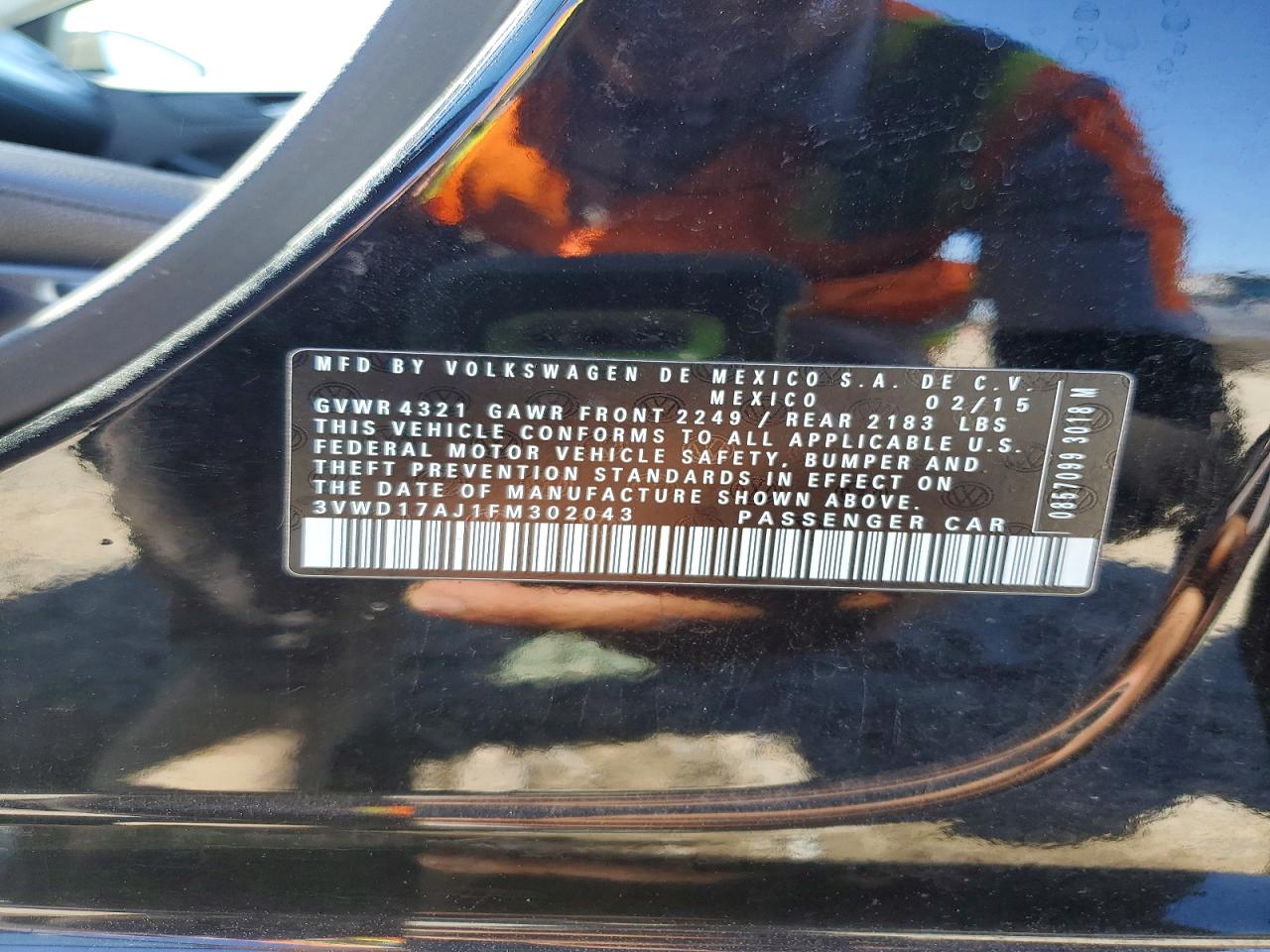 2015 VOLK Jetta VIN 3VWD17AJ1FM302043 photo 12