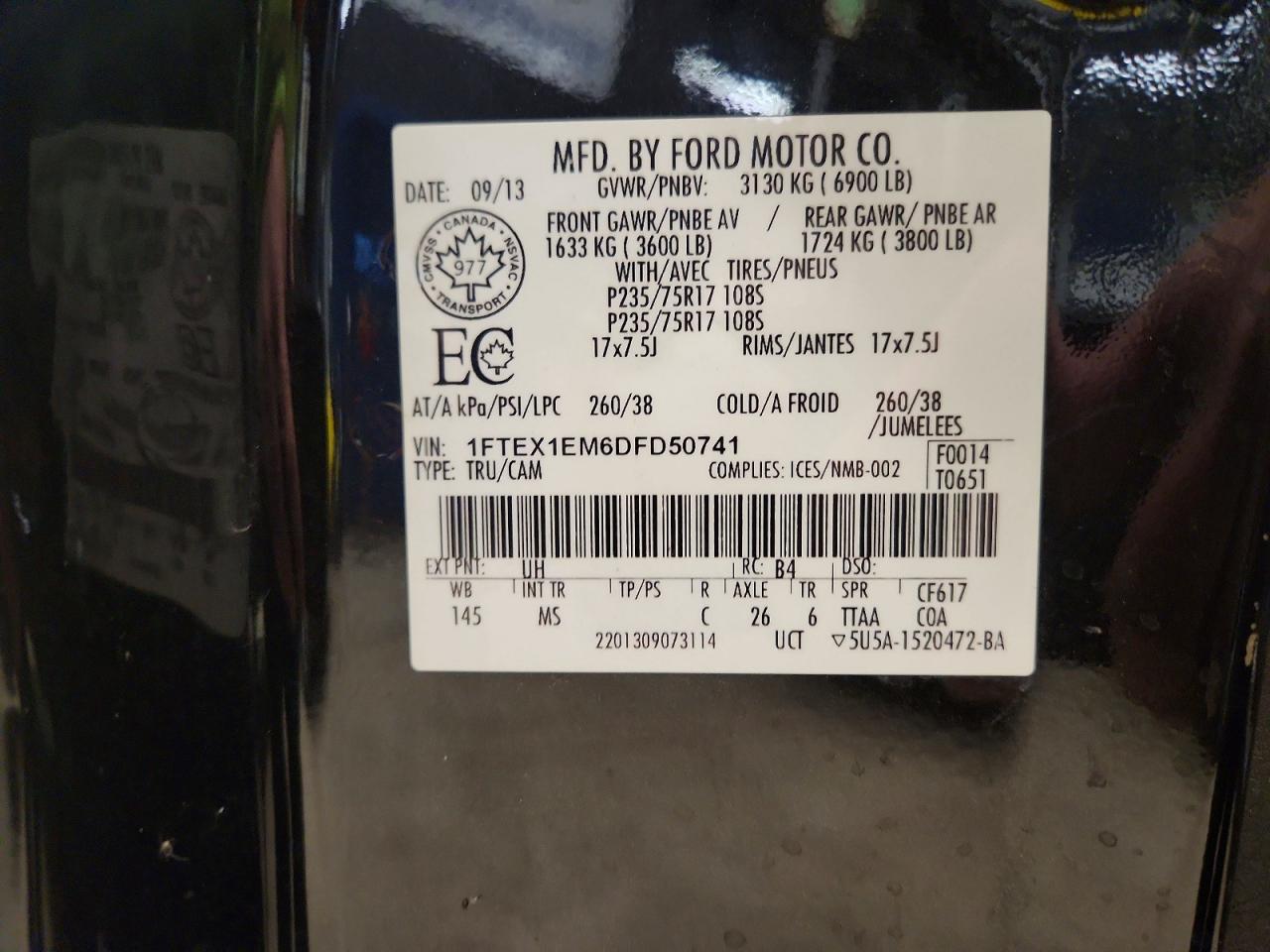 2013 Ford F-150 VIN 1FTEX1EM6DFD50741 photo 12