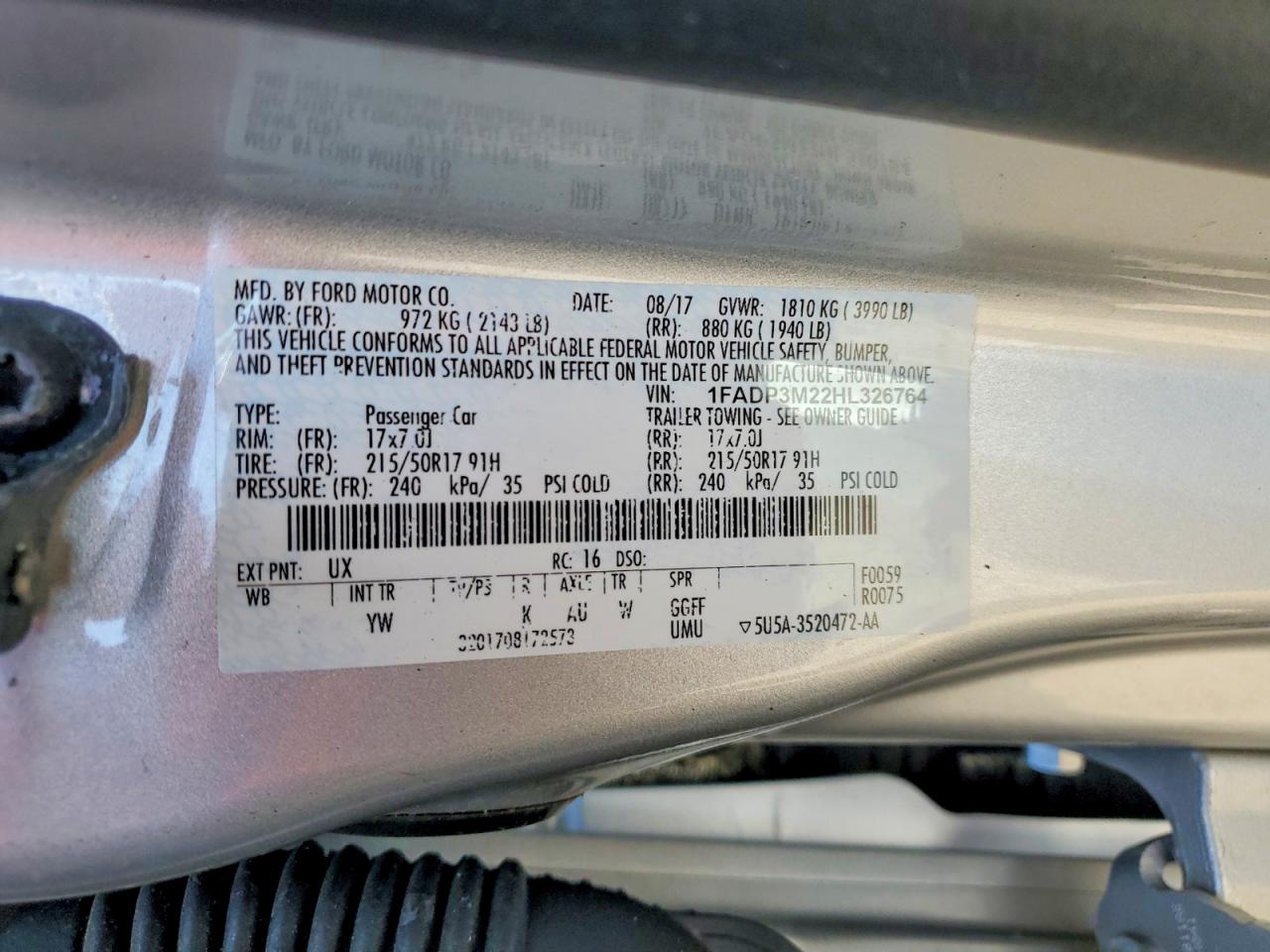 2017 Ford Focus VIN 1FADP3M22HL326764 photo 12