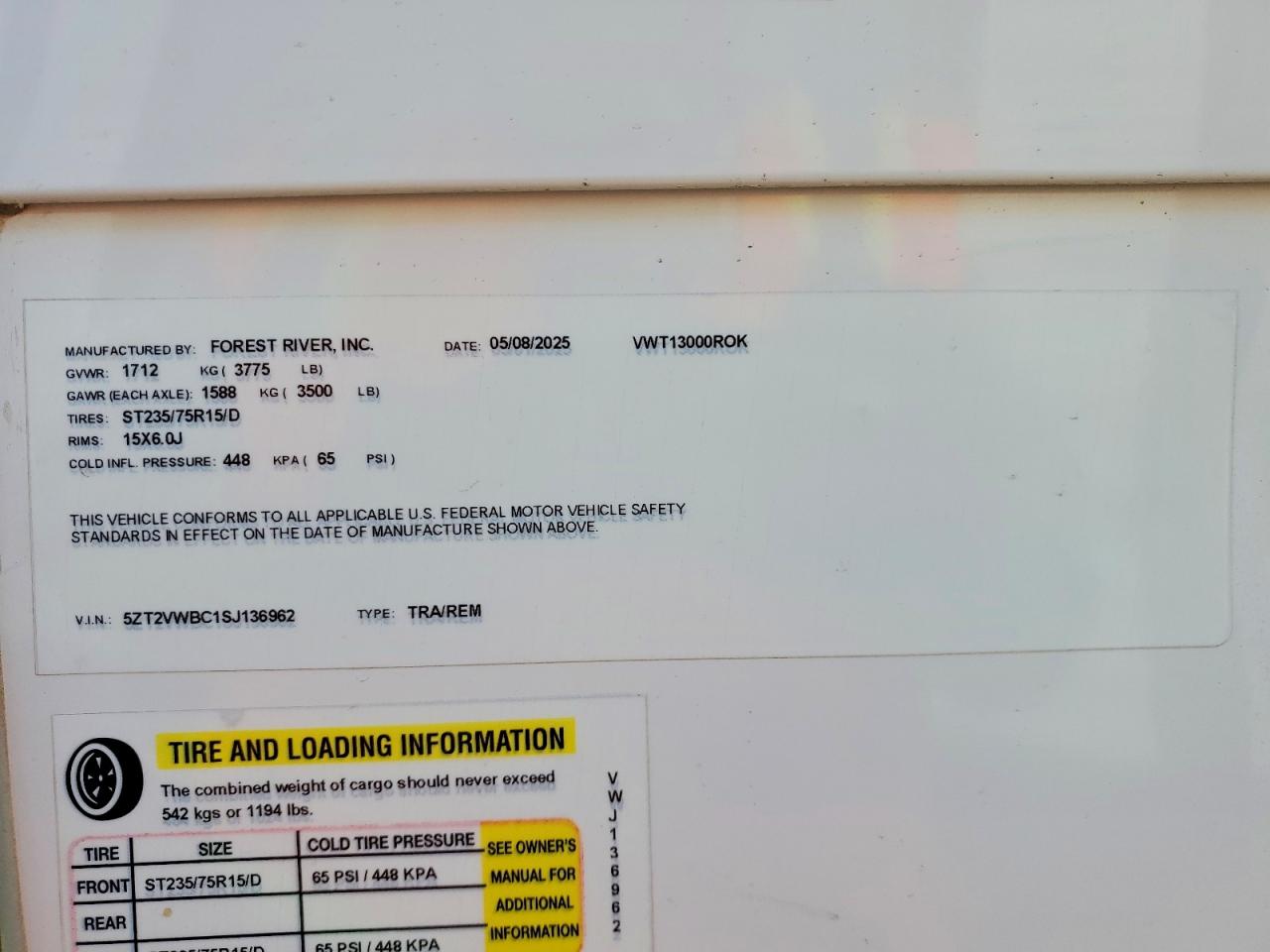 2025 FOREST Viking tow VIN 5ZT2VWBC1SJ136962 photo 10