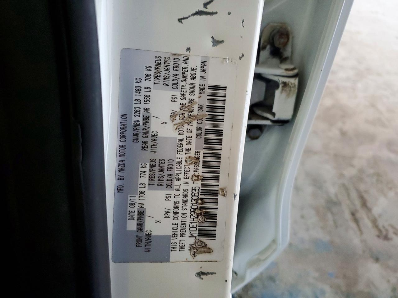 2011 Mazda 2 VIN JM1DE1HZ2B0130635 photo 12