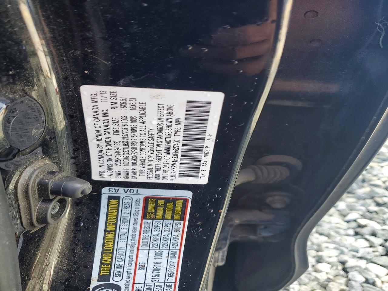 2014 Honda Crv VIN 2HKRM4H3XEH627400 photo 12