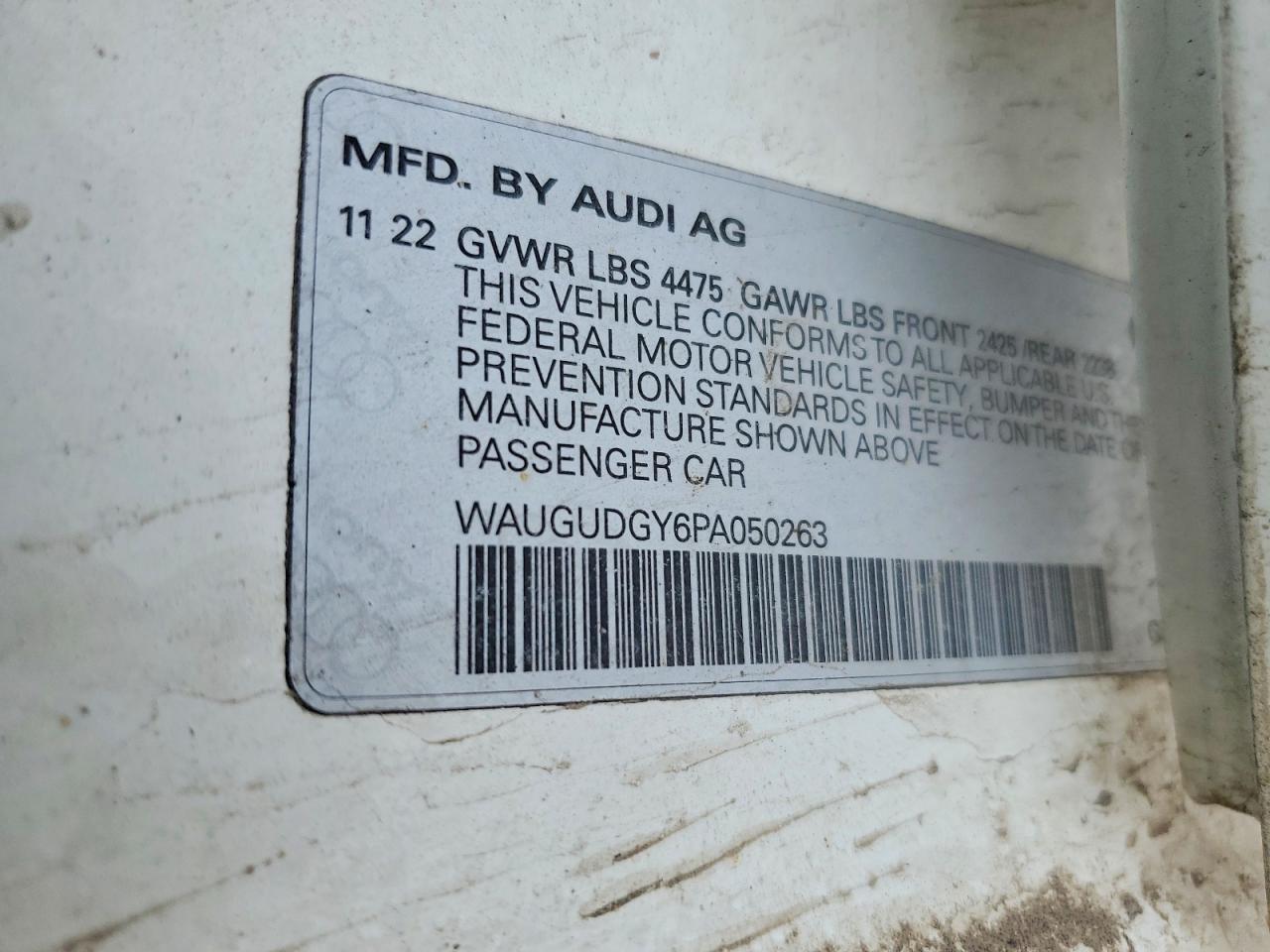 2023 Audi A3 VIN WAUGUDGY6PA050263 photo 12