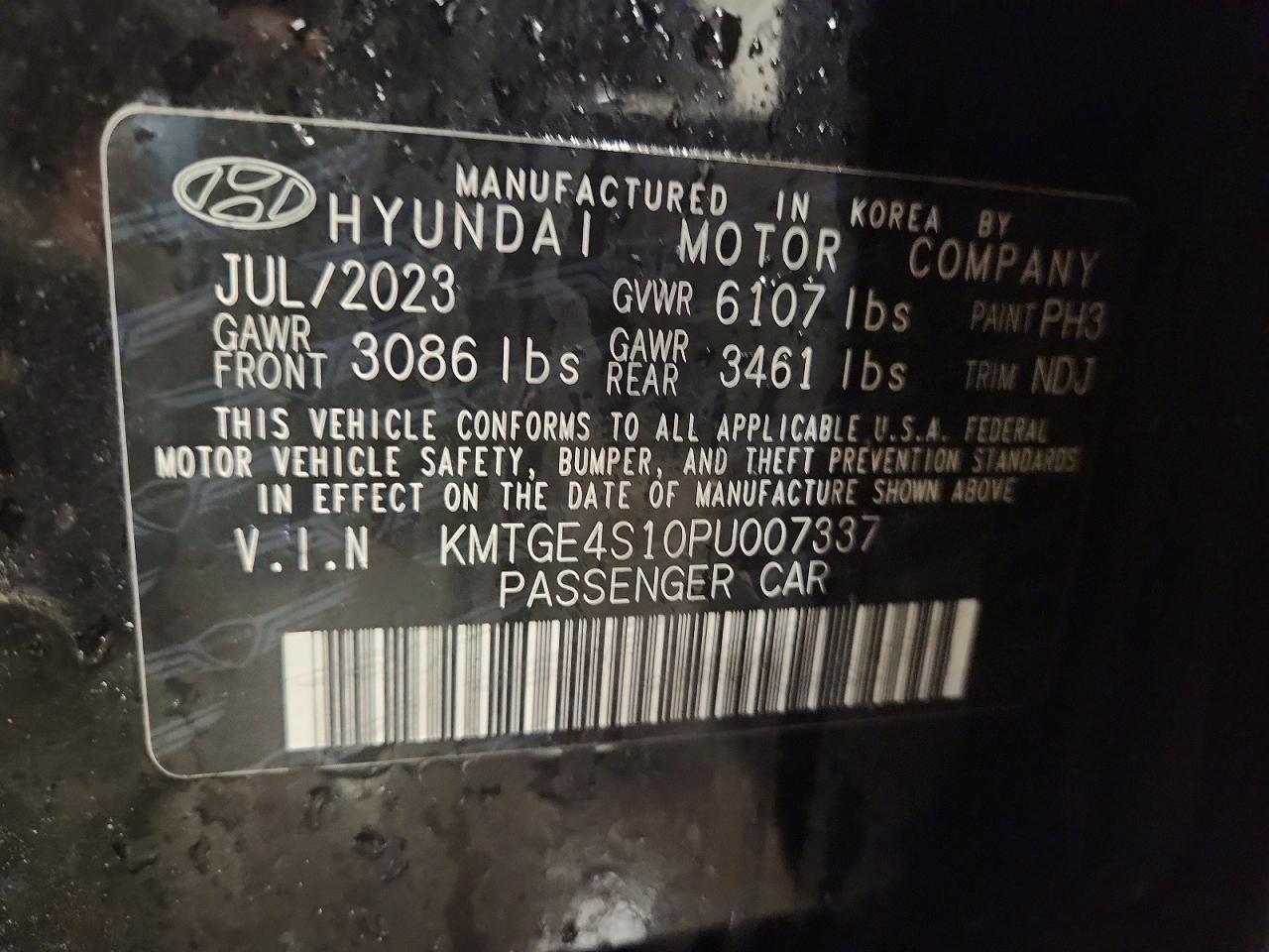 2023 GENESIS G80 VIN KMTGE4S10PU007337 photo 12