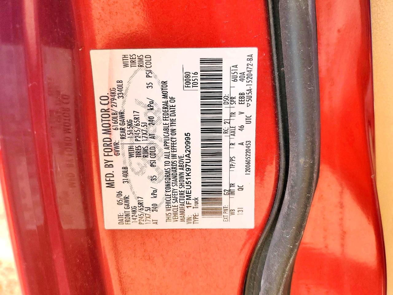 2007 Ford Explorer VIN 1FMEU51K97UA20995 photo 12