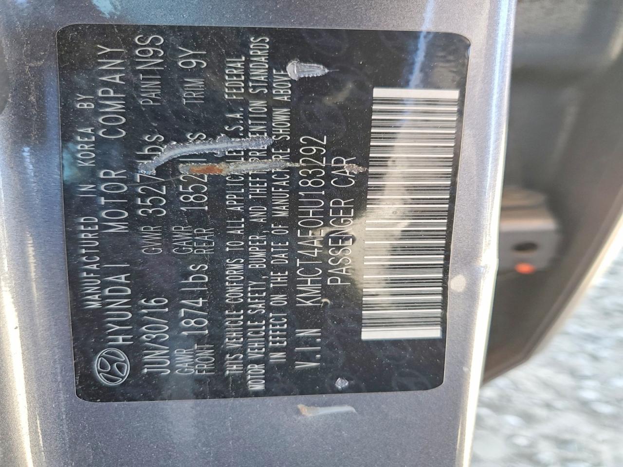 2017 Hyundai Accent VIN KMHCT4AE0HU183292 photo 12