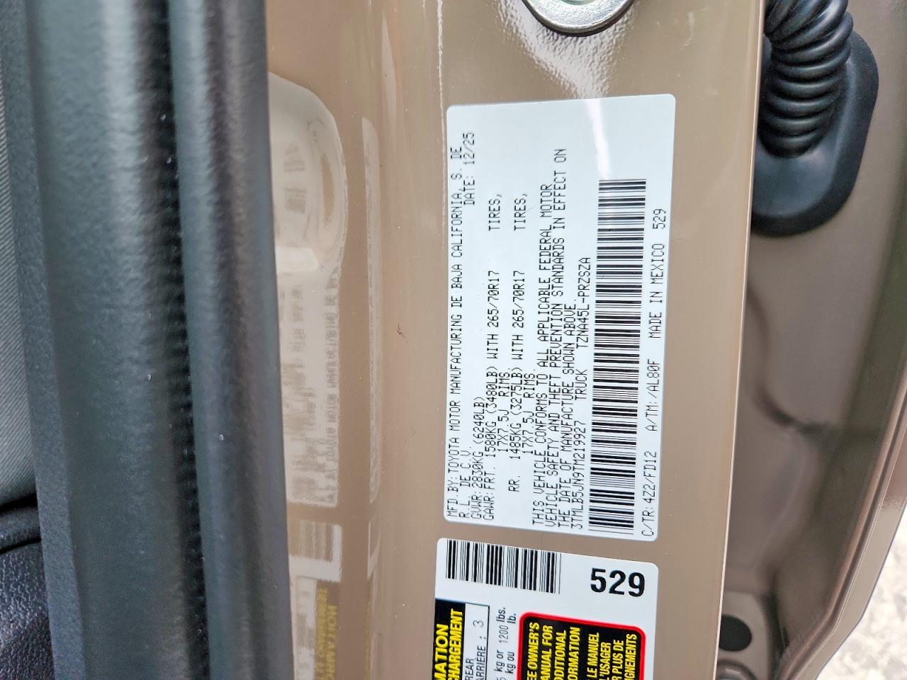 2026 Toyota Tacoma VIN 3TMLB5JN9TM219927 photo 12
