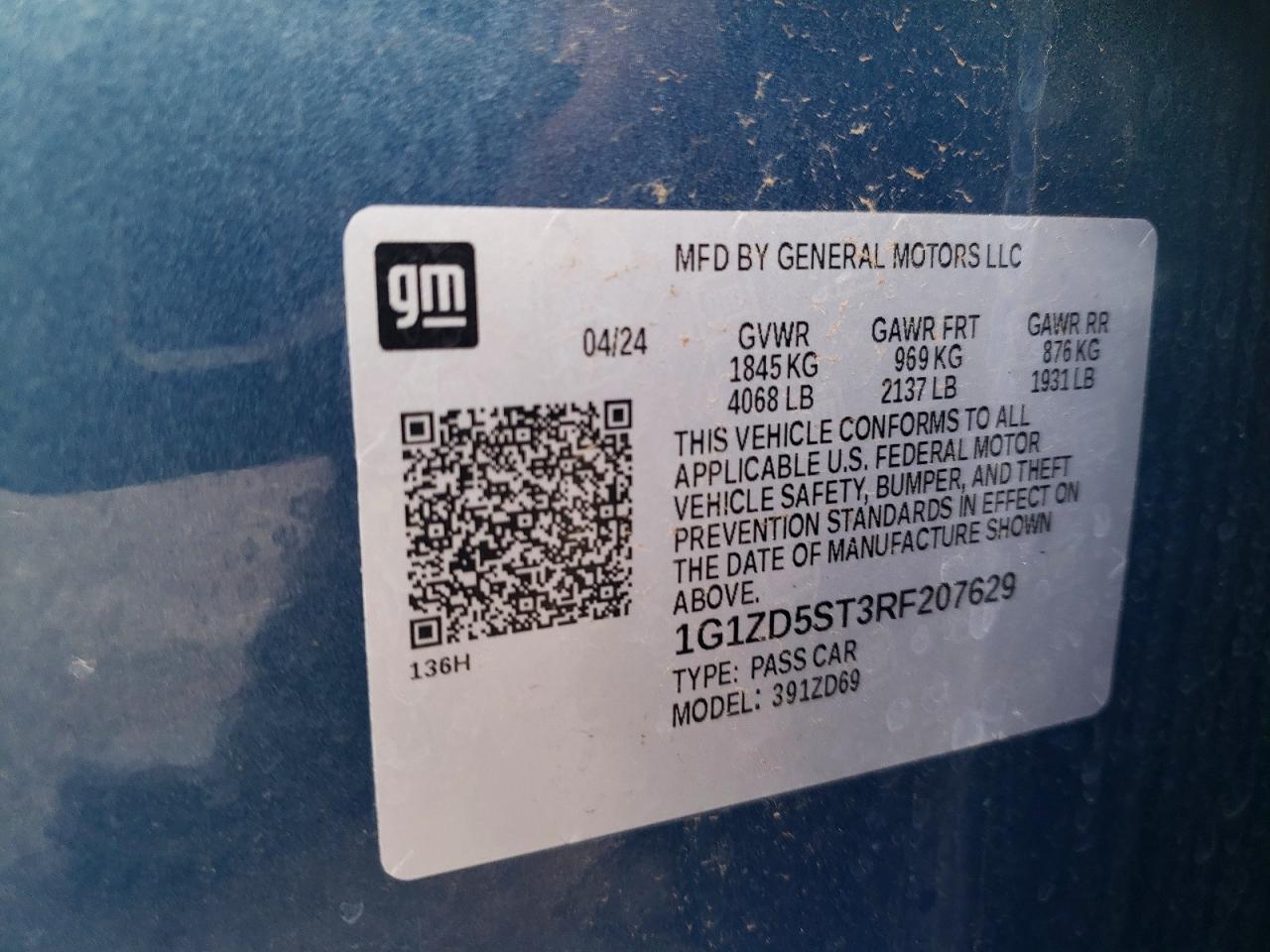 2024 Chevrolet Malibu VIN 1G1ZD5ST3RF207629 photo 12