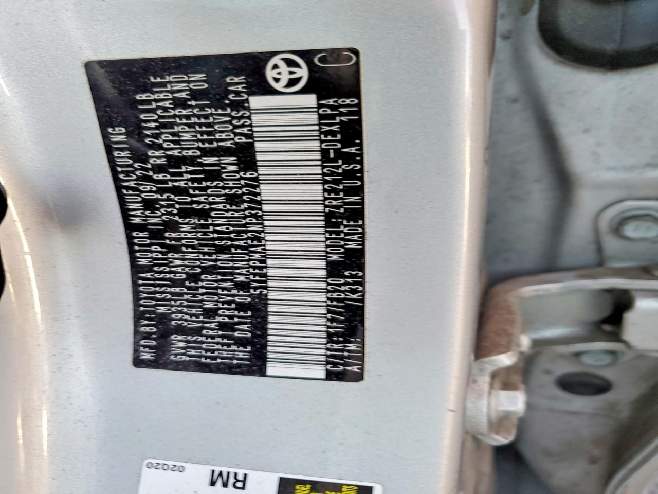 2022 Toyota Corolla VIN 5YFEPMAE2NP372276 photo 12