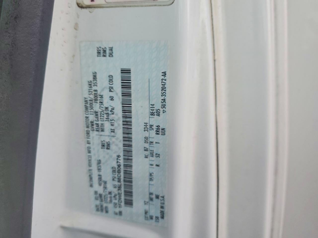 2008 Ford Econoline VIN 1FDWE35L88DB06776 photo 10