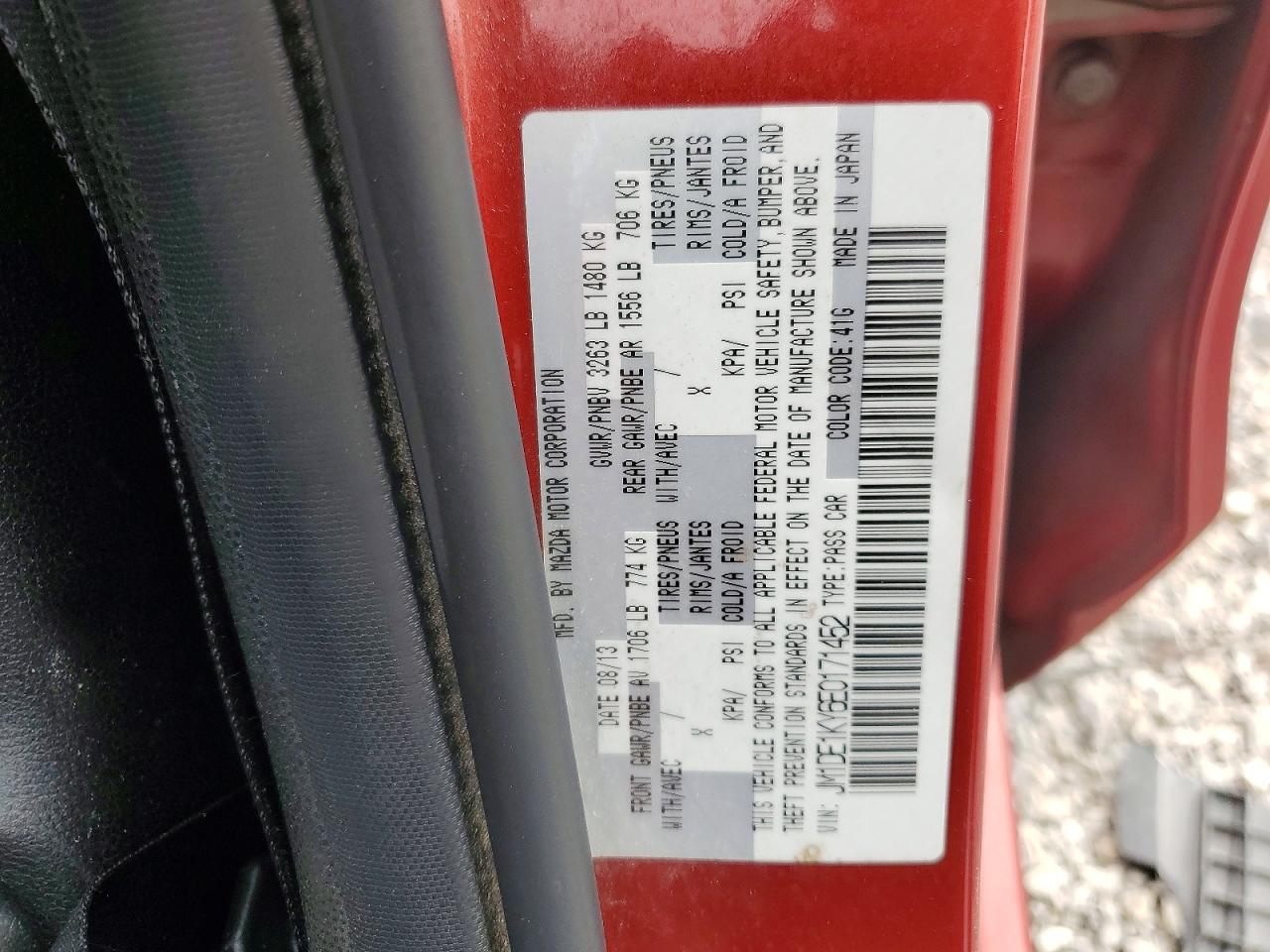 2014 Mazda 2 VIN JM1DE1KY6E0171452 photo 12