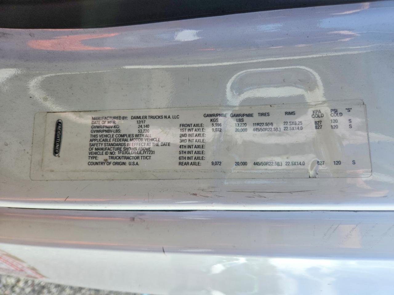 2018 FREIGLINER All other VIN 1FUJGLDR4JLJY7231 photo 10