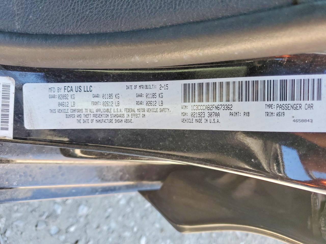 2015 Chrysler 200 VIN 1C3CCCAB2FN673362 photo 12