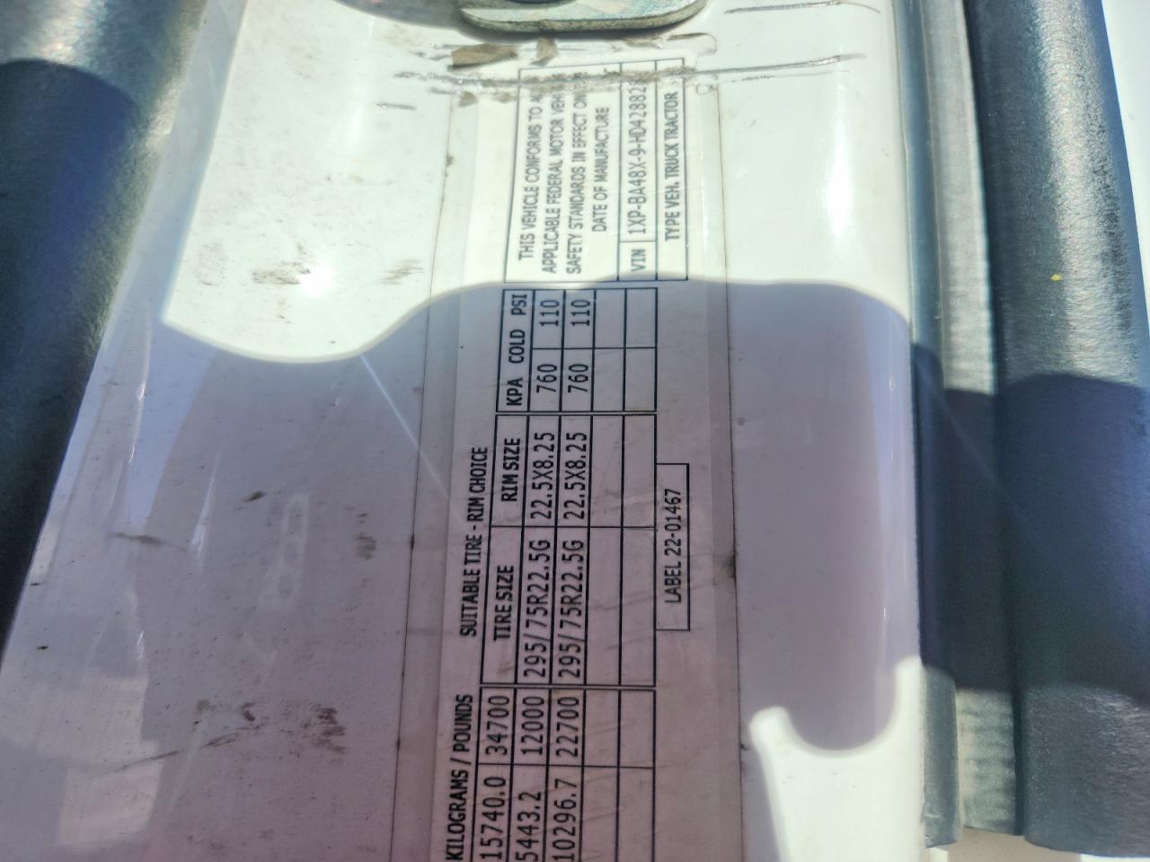 2017 PETERBILT All other VIN 1XPBA48X9HD428828 photo 10