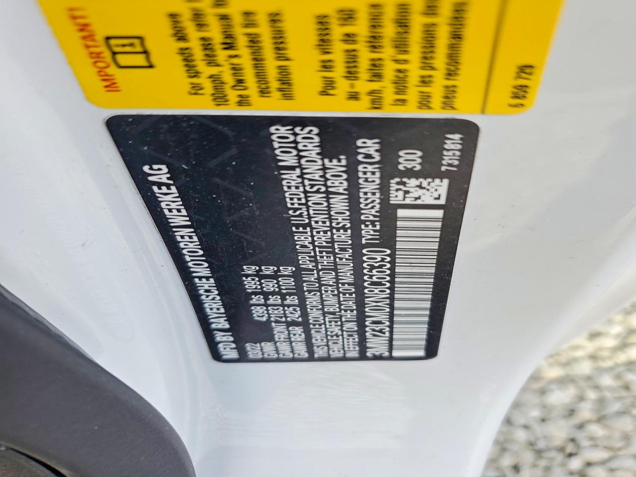 2022 BMW 2 series VIN 3MW23CM0XN8C66390 photo 12