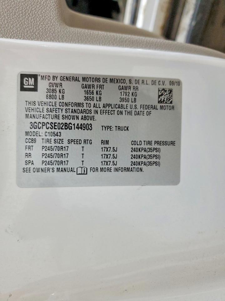 2011 Chevrolet All models VIN 3GCPCSE02BG144903 photo 12