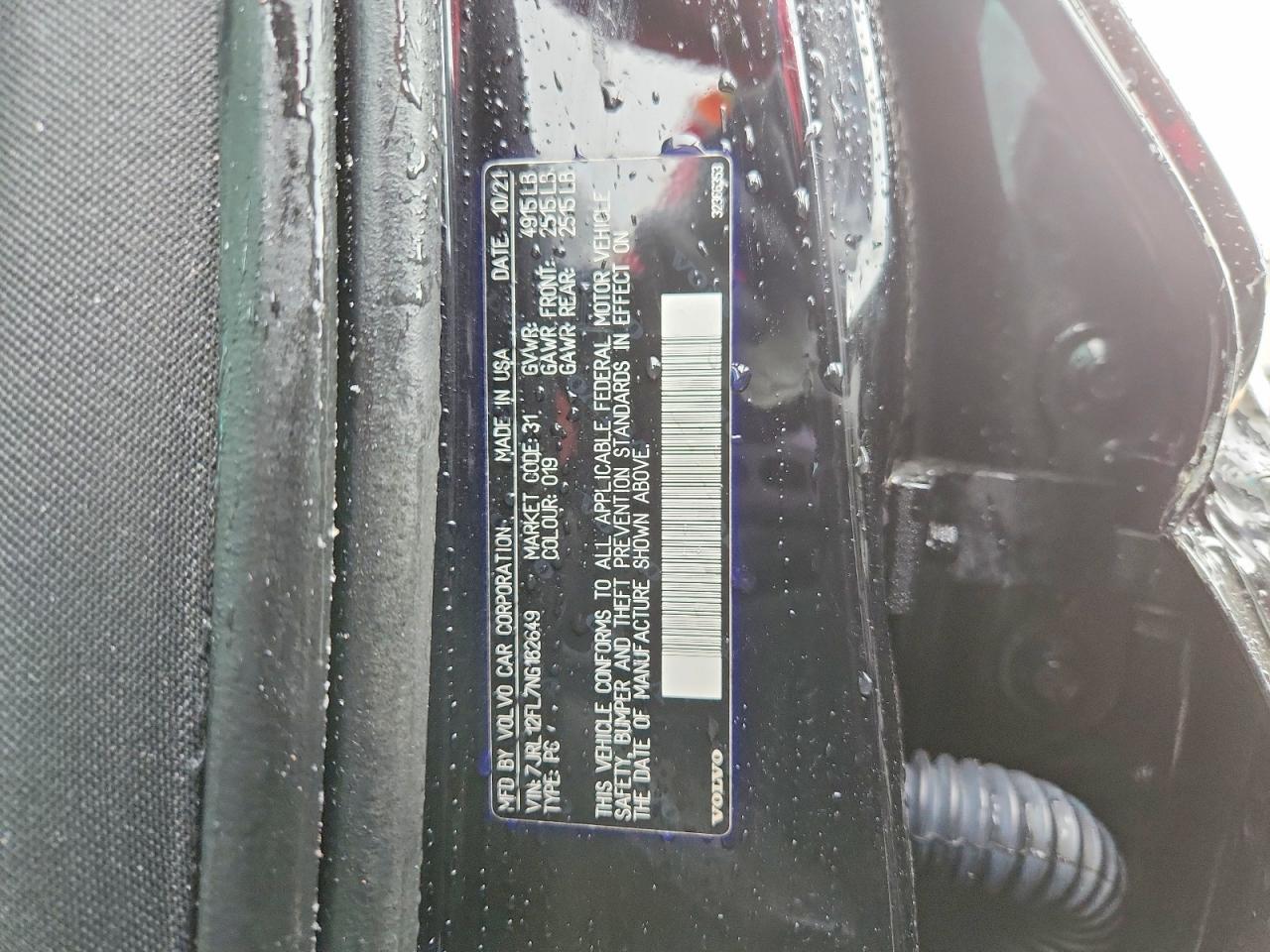 2022 Volvo S60 VIN 7JRL12FL7NG162649 photo 12