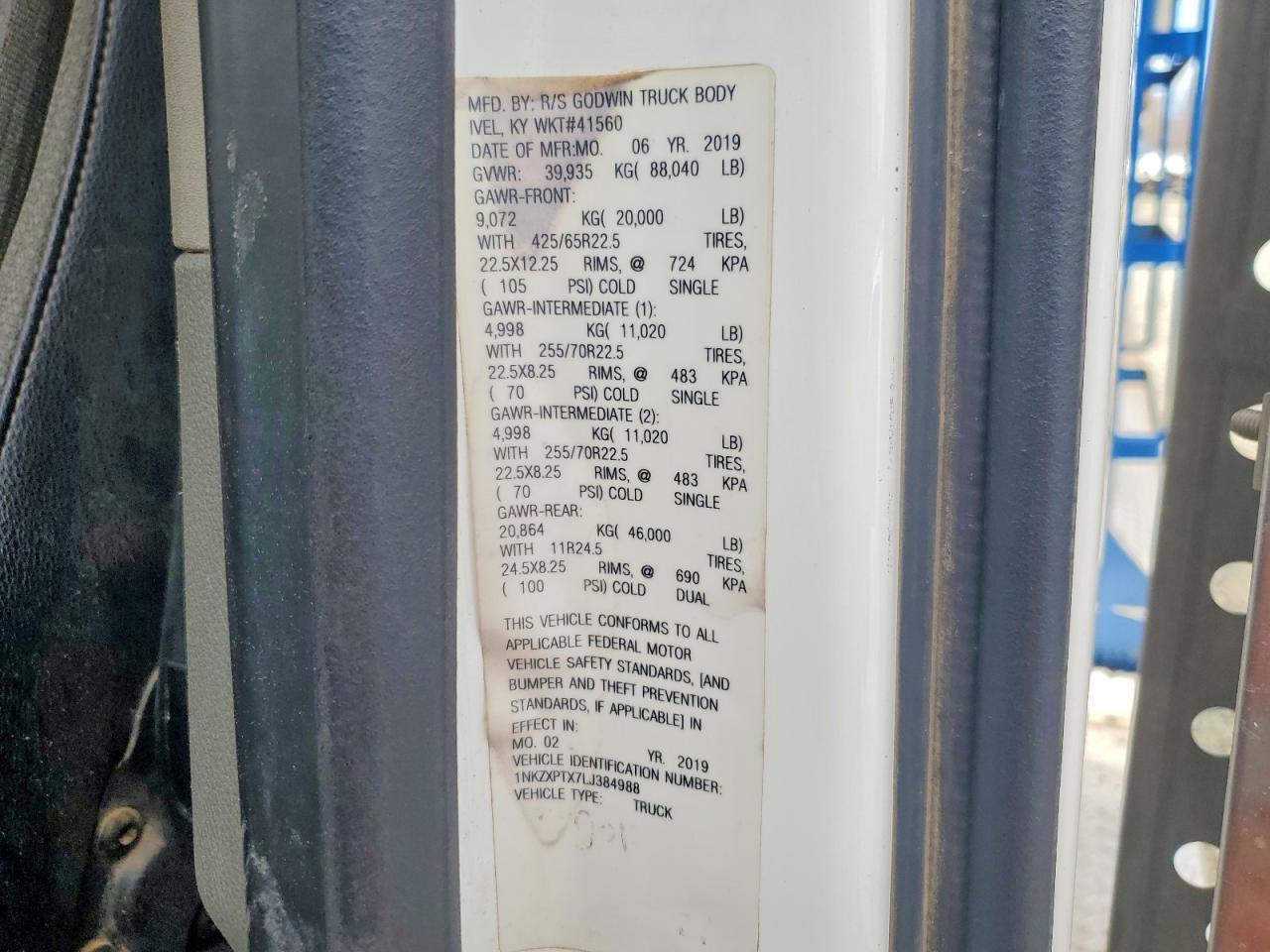 2020 KENWORTH All other VIN 1NKZXPTX7LJ384988 photo 10