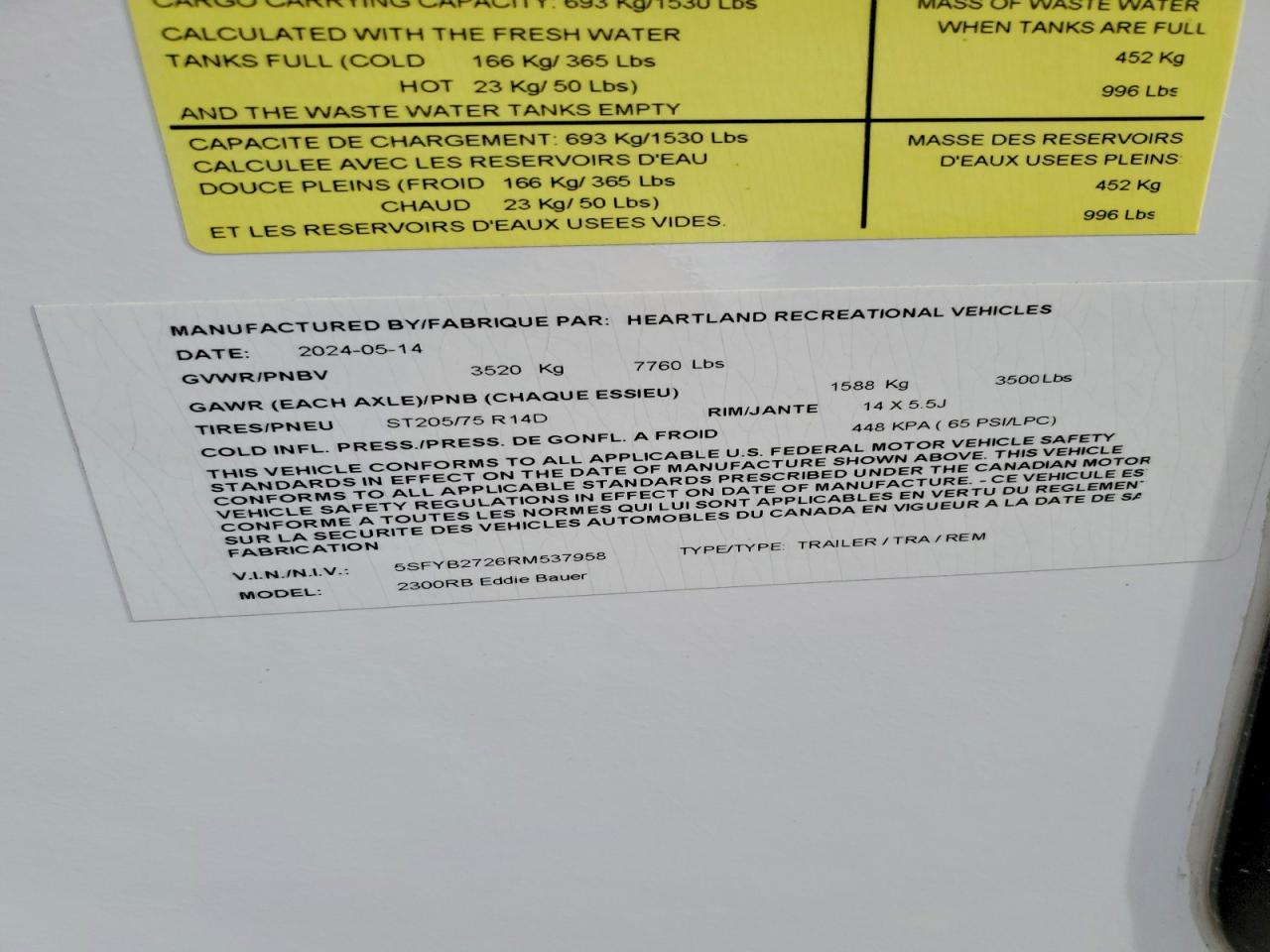 2024 HARTLAND Trailers VIN 5SFYB2726RM537958 photo 10