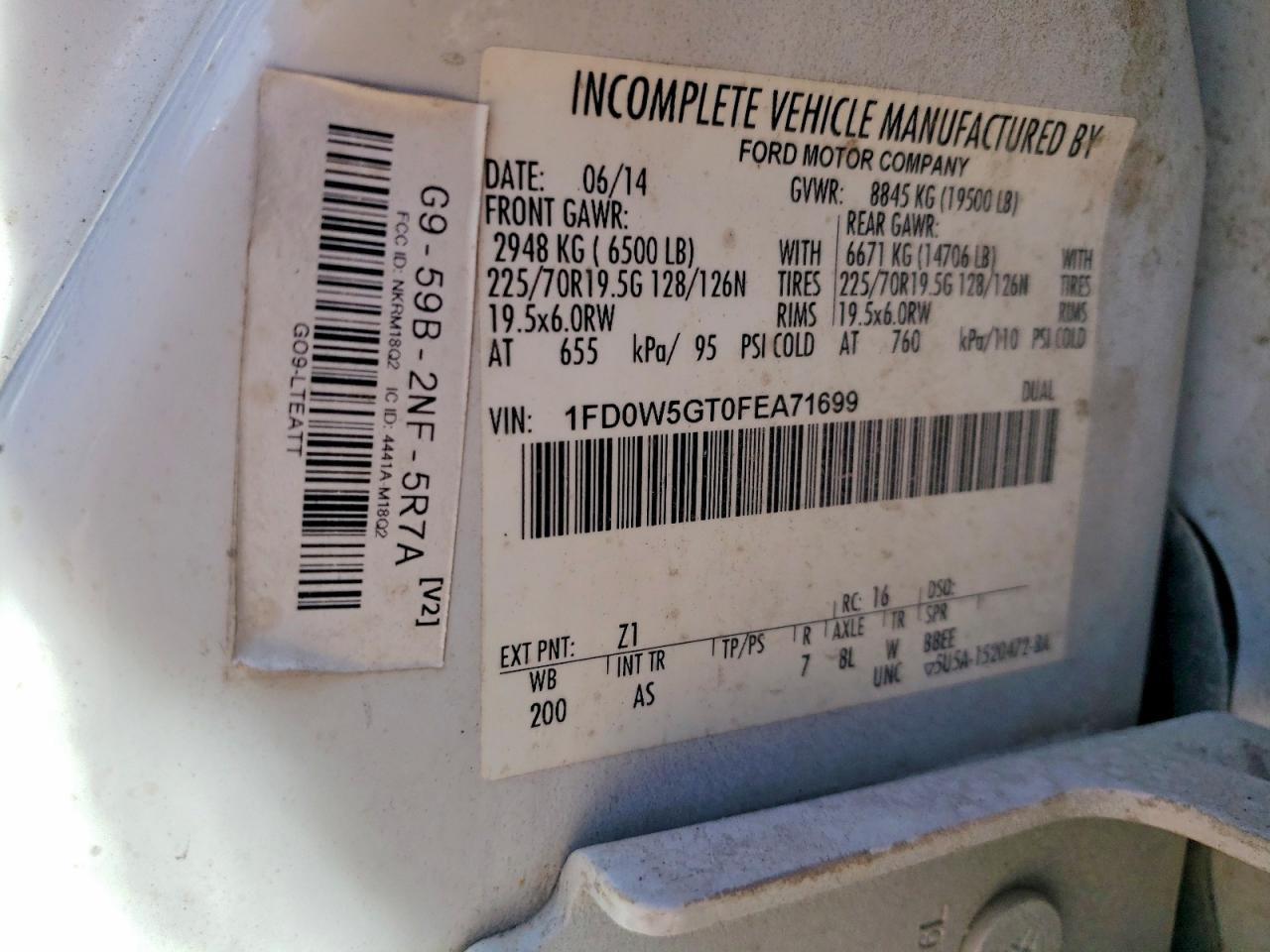 2015 Ford F550 VIN 1FD0W5GT0FEA71699 photo 12