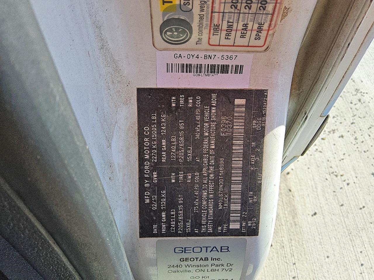 2013 Ford Transit VIN NM0LS7BN3DT146998 photo 12