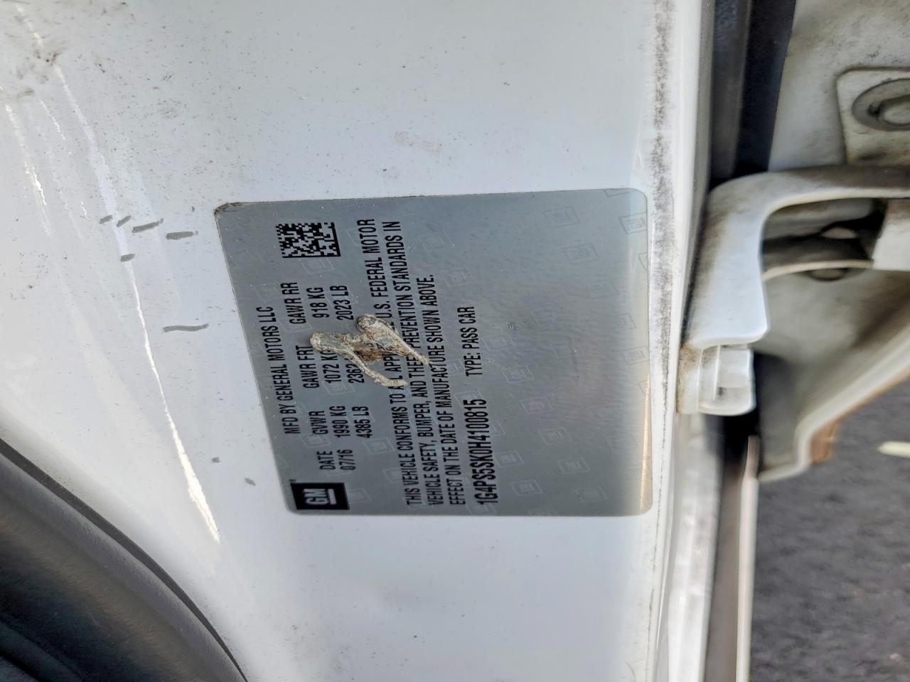 2017 Buick Verano VIN 1G4PS5SK0H4100815 photo 12