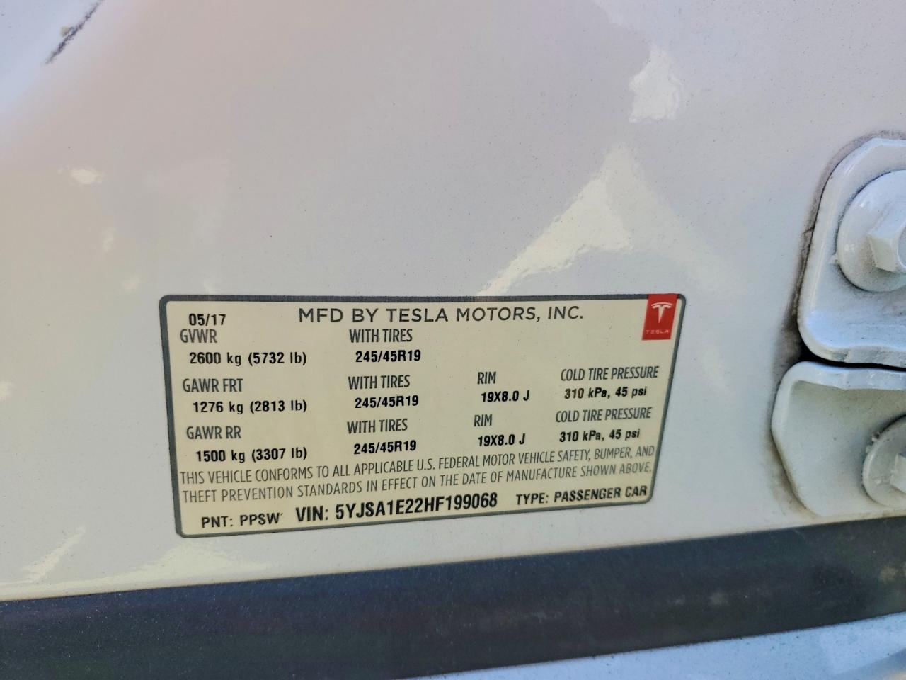 2017 TESLA Model s VIN 5YJSA1E22HF199068 photo 12