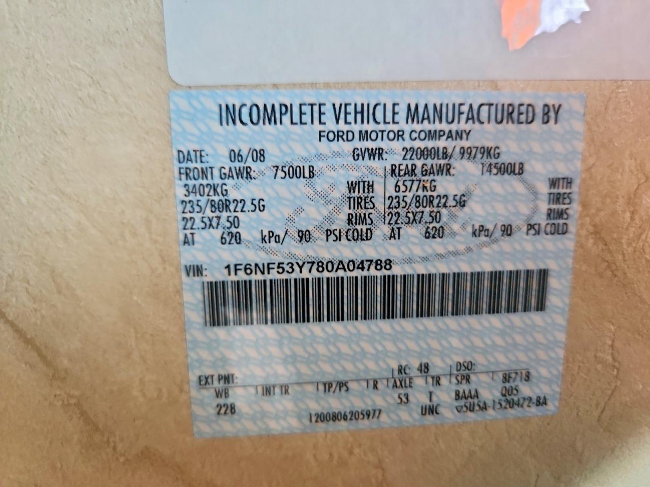 2011 Monaco F-ser othr VIN 1F6NF53Y780A04788 photo 10