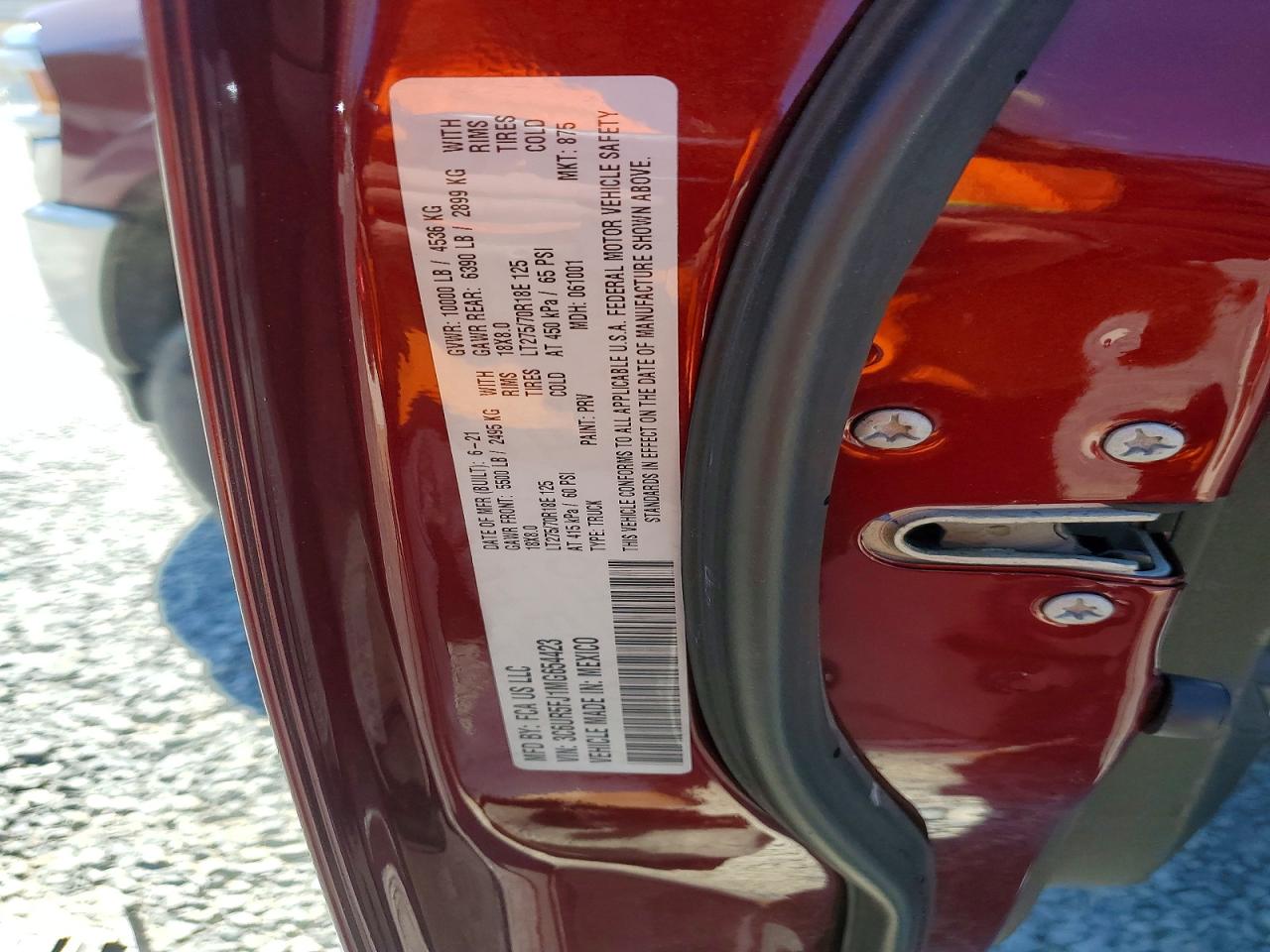 2021 Ram 2500 VIN 3C6UR5FJ1MG654423 photo 12