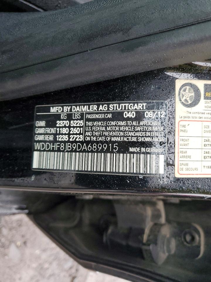 2013 Mercedes-Benz E-class VIN WDDHF8JB9DA689915 photo 12