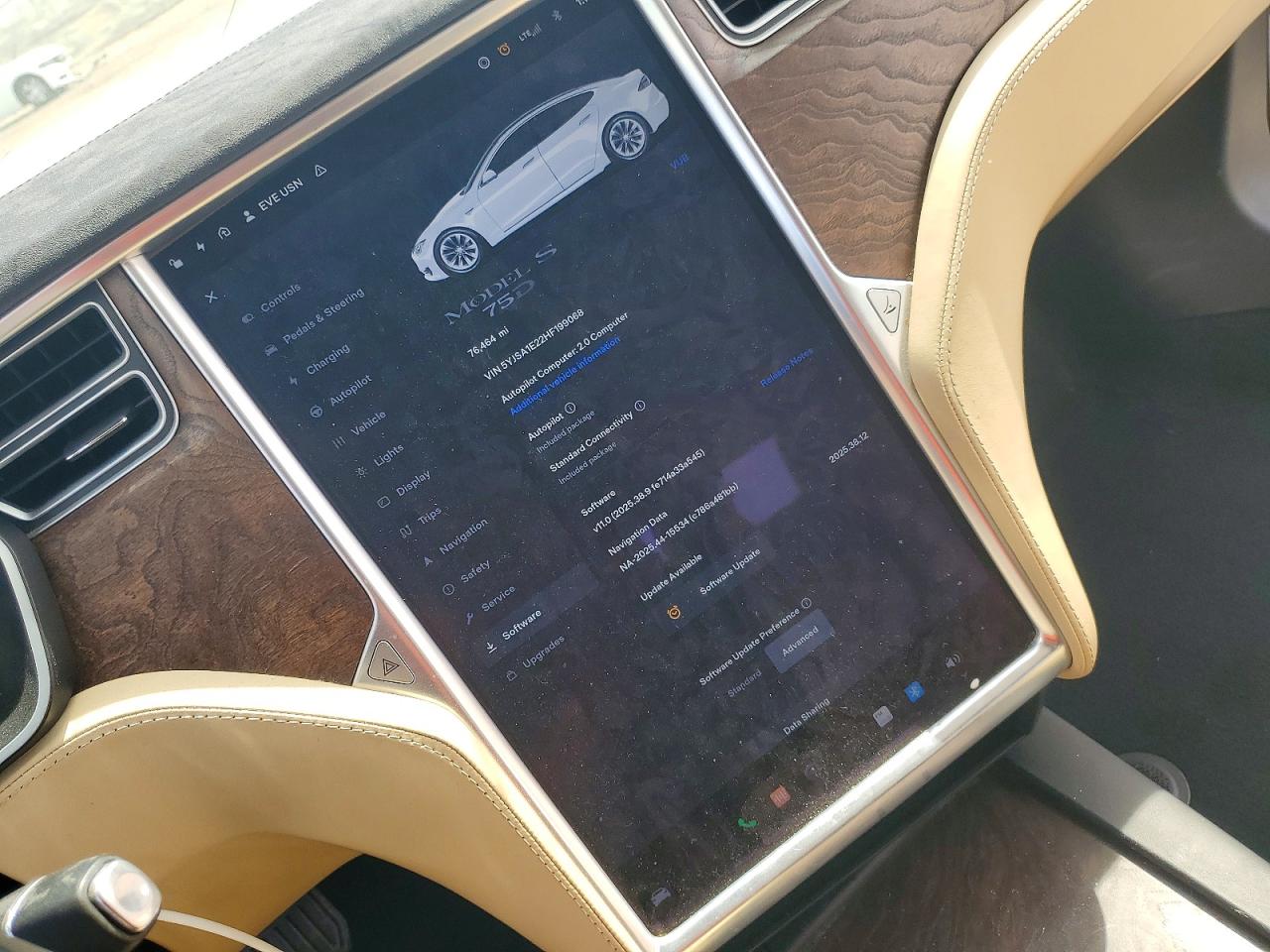 2017 TESLA Model s VIN 5YJSA1E22HF199068 photo 9