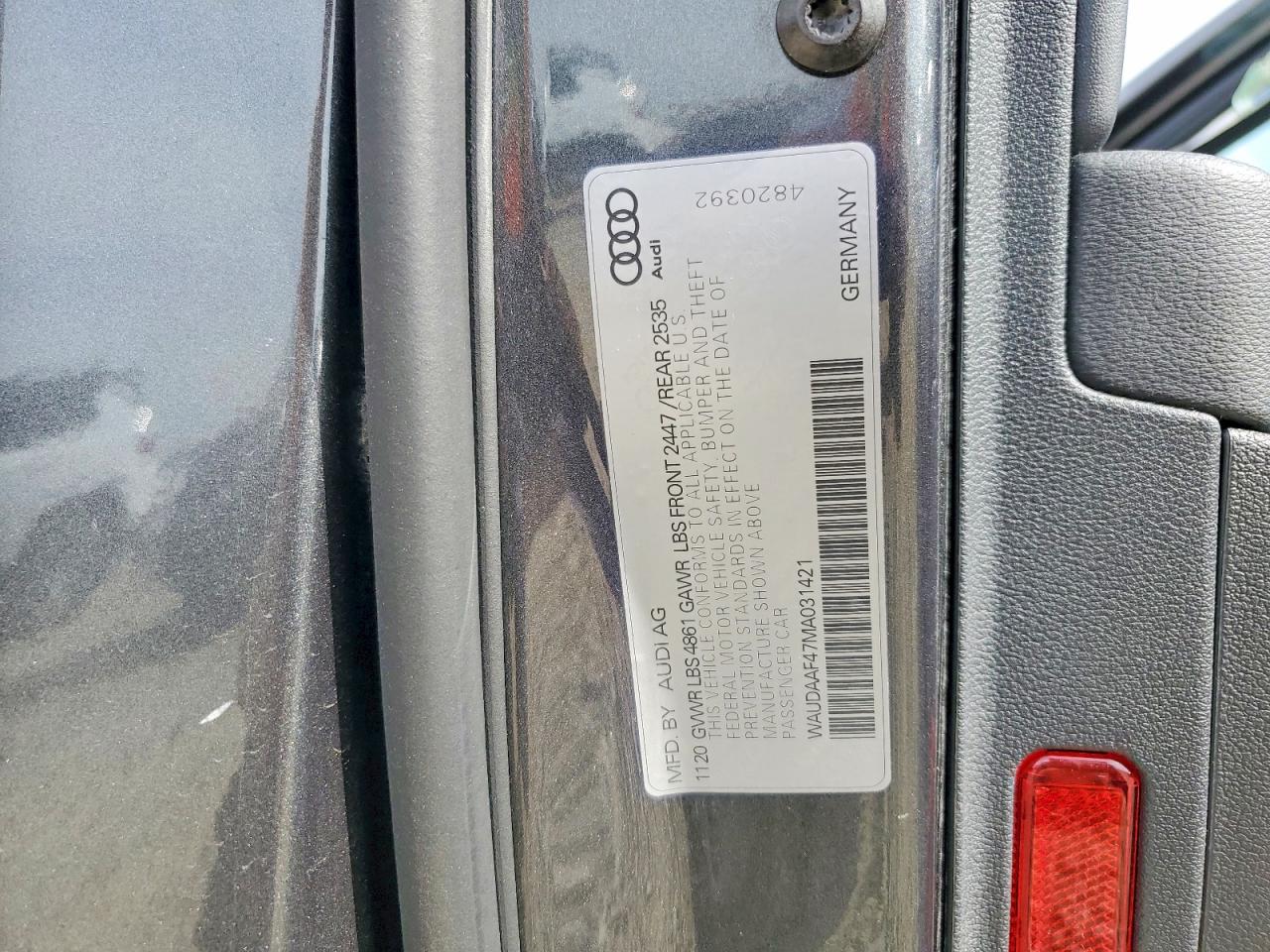 2021 Audi A4 VIN WAUDAAF47MA031421 photo 12