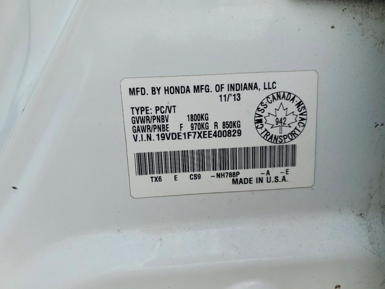 2014 Acura Ilx VIN 19VDE1F7XEE400829 photo 12