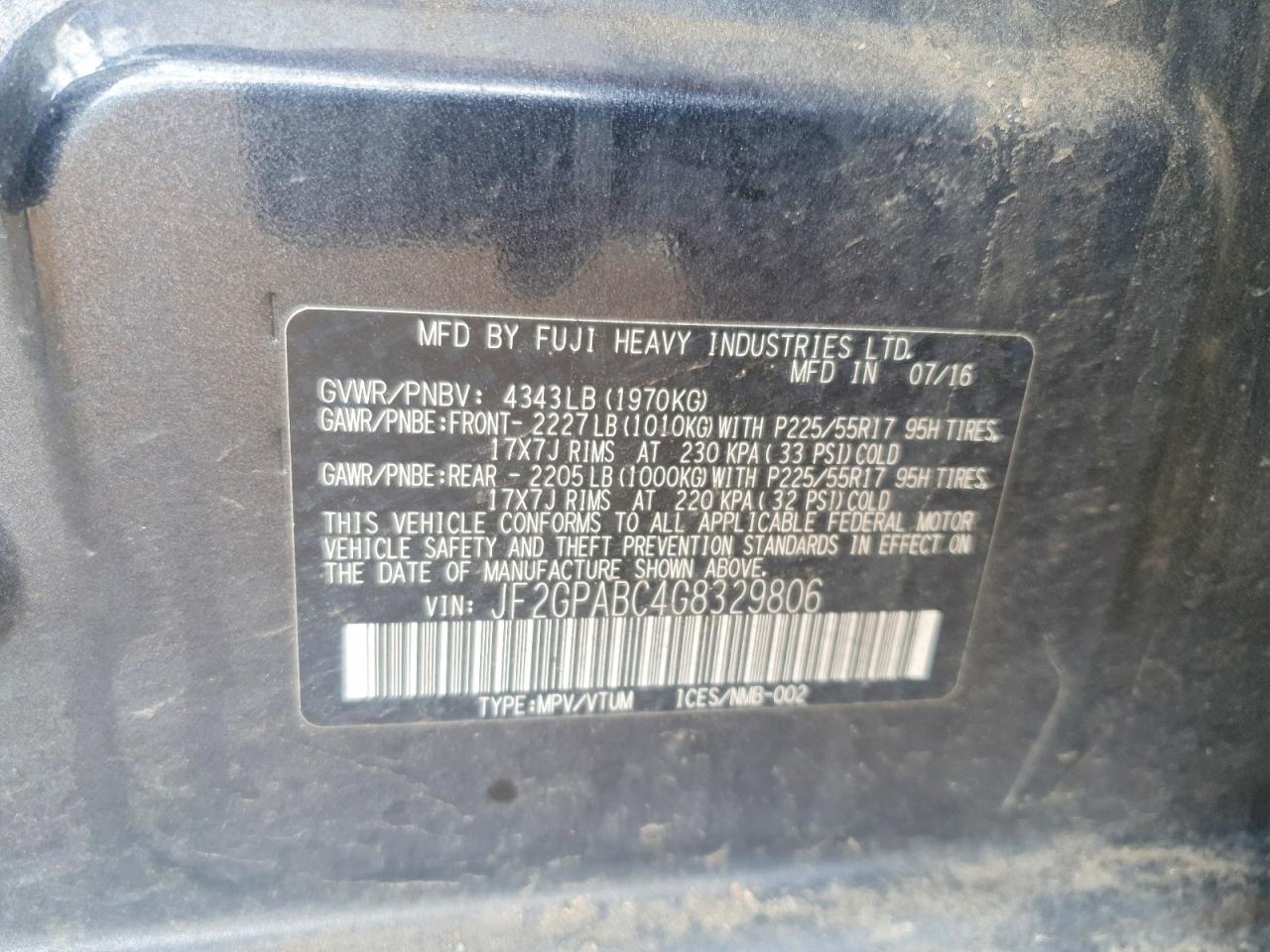 2016 Subaru Crosstrek VIN JF2GPABC4G8329806 photo 12
