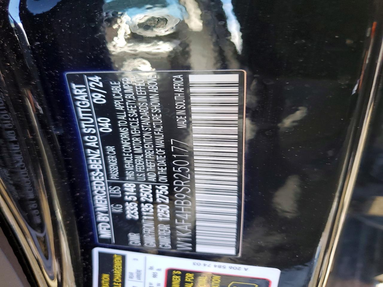 2025 C class VIN W1KAF4HB9SR250177 photo 12