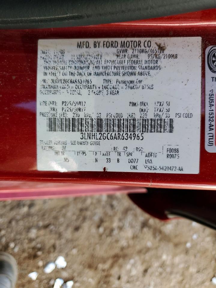 2010 LINCOLN Mkz VIN 3LNHL2GC6AR634965 photo 12