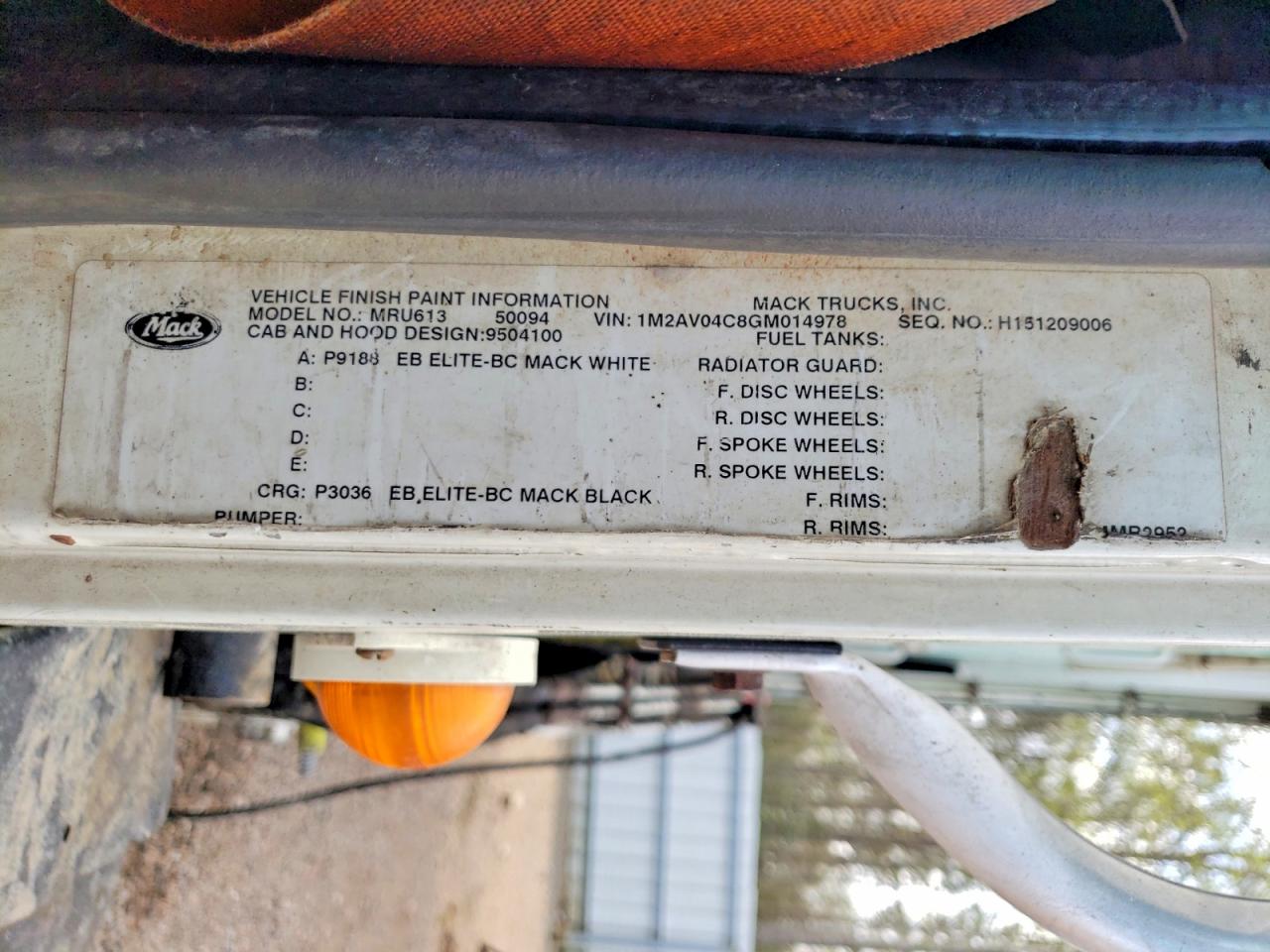 2016 MACK All other VIN 1M2AV04C8GM014978 photo 10