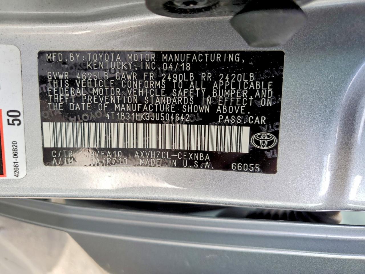 2018 Toyota Camry sola VIN 4T1B31HK3JU504642 photo 12