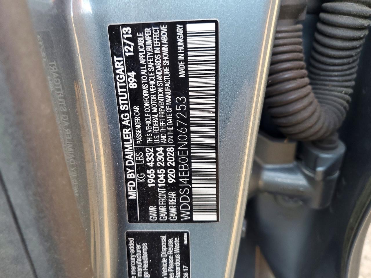 2014 Mercedes-Benz Cla-class VIN WDDSJ4EB0EN067253 photo 12