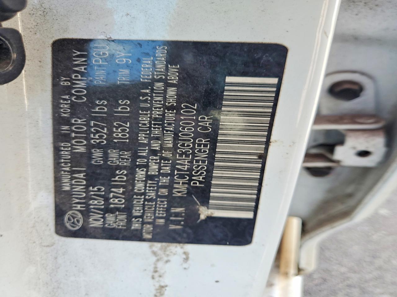 2016 Hyundai Accent VIN KMHCT4AE3GU060102 photo 12