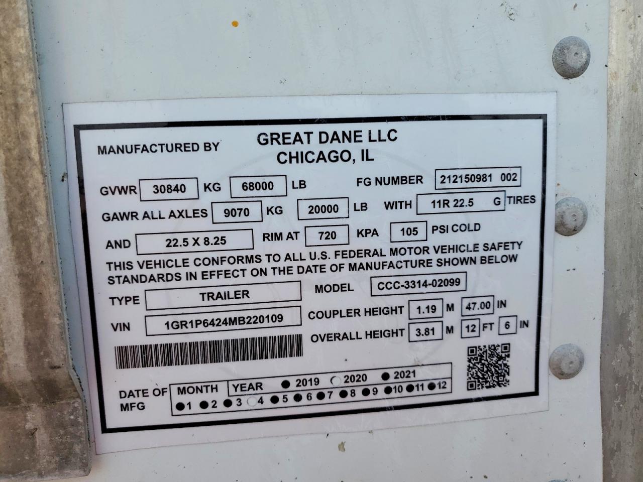 2021 GREAT All models VIN 1GR1P6424MB220109 photo 10