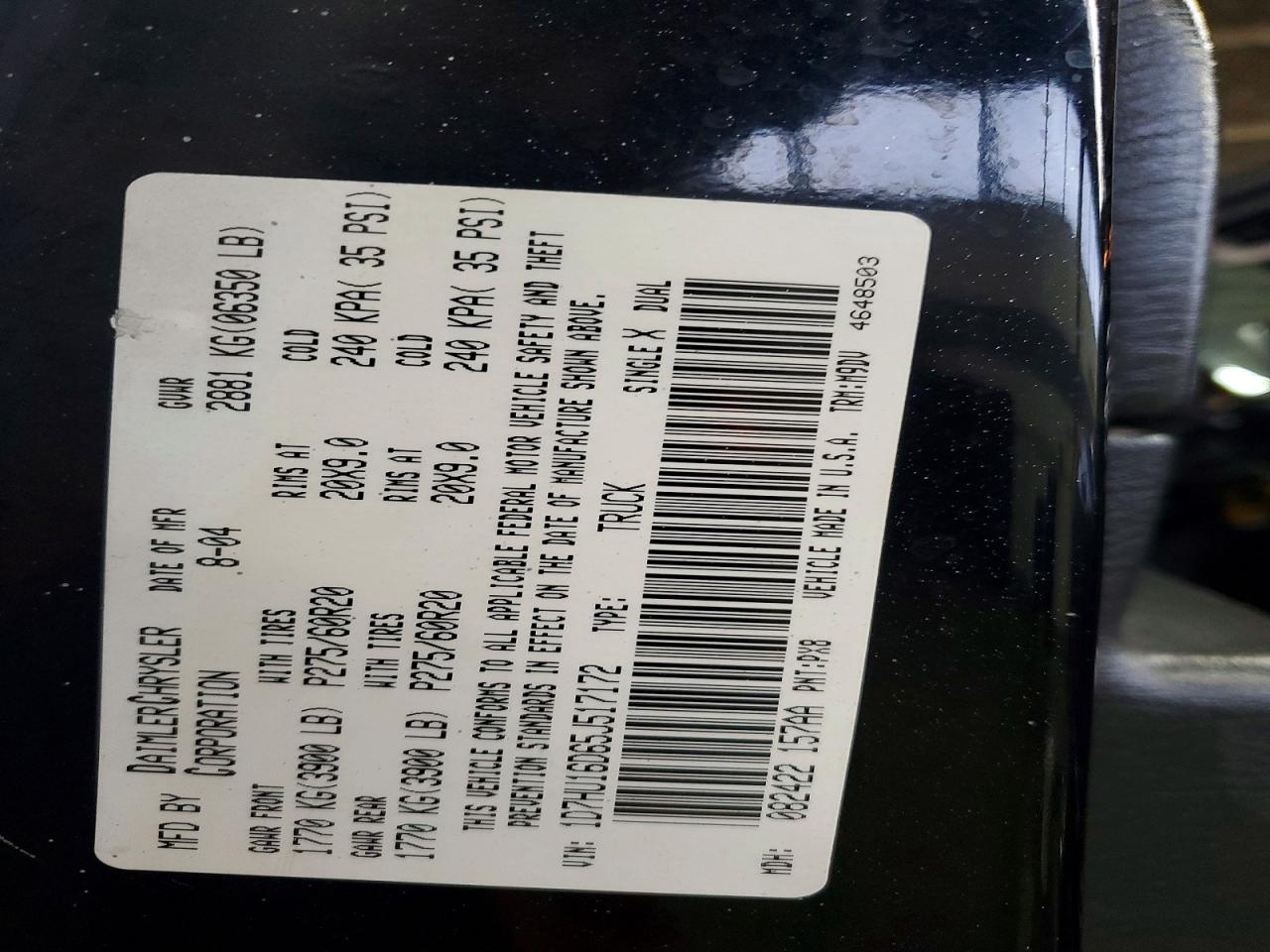 2005 Dodge Ram 1500 VIN 1D7HU16D65J517172 photo 12