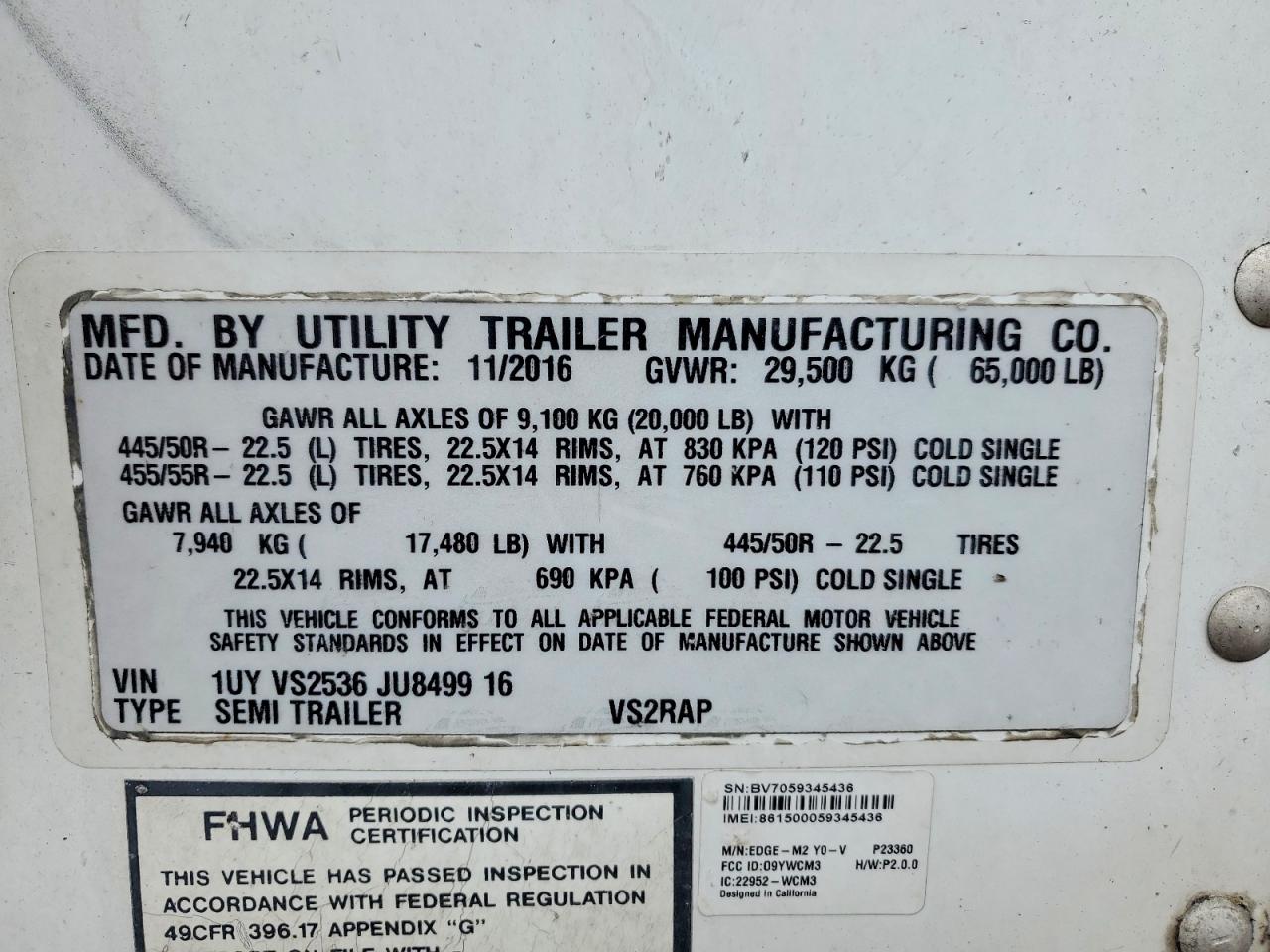 2018 UTILITY All models VIN 1UYVS2536JU849916 photo 10