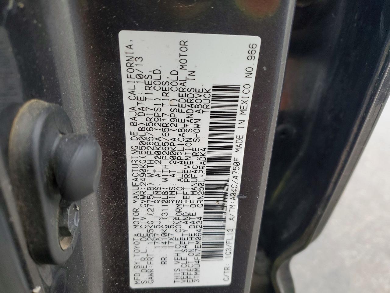 2014 Toyota Tacoma v6 VIN 3TMMU4FN7EM064234 photo 12